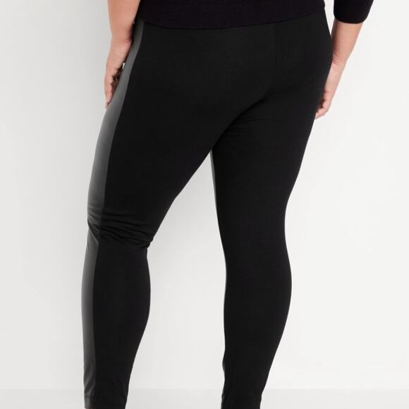 Old Navy black High-Waisted Faux-Leather Fashion Layering Leggings - Picture 8 of 13